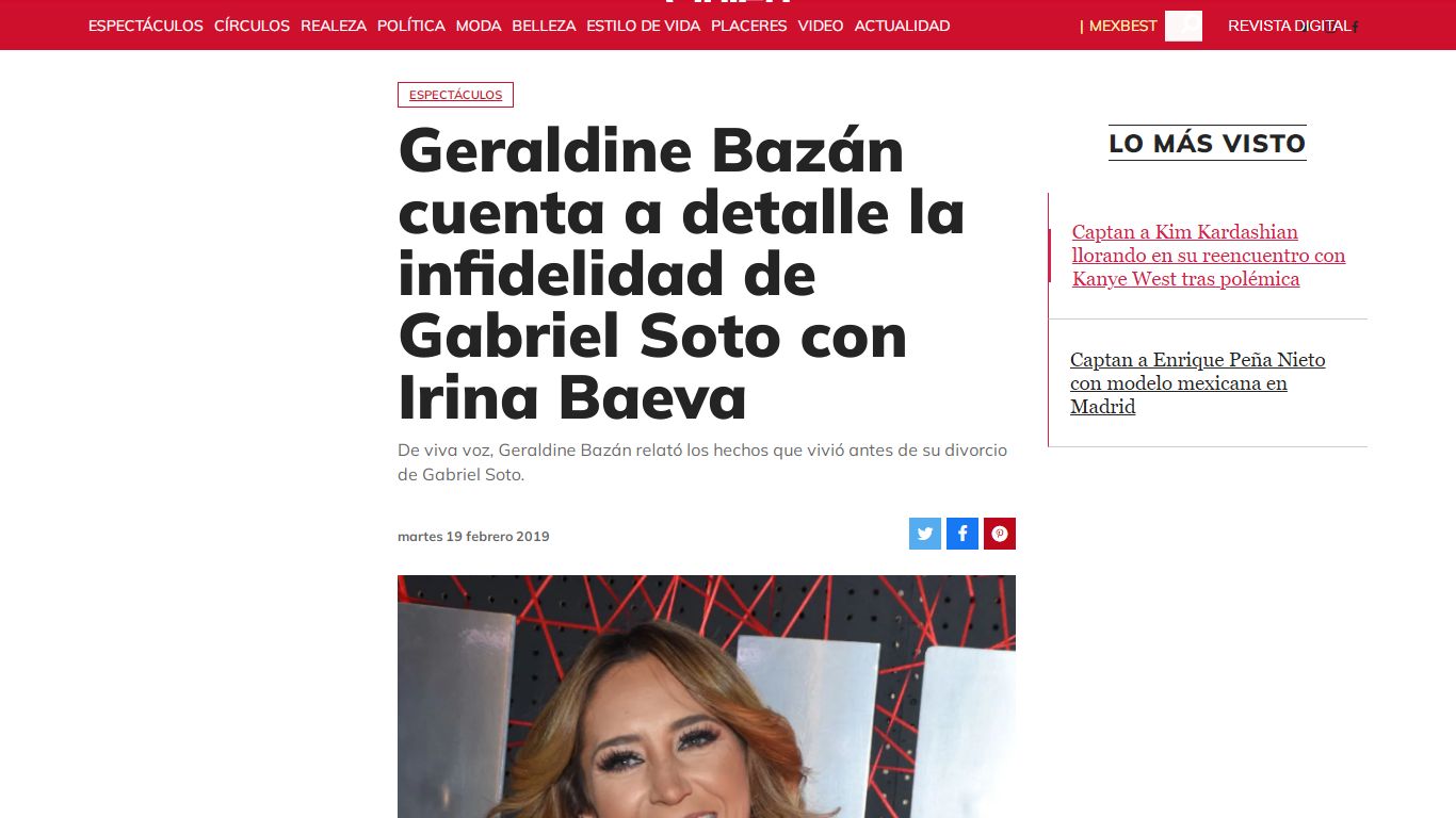 Geraldine Bazán cuenta a detalle la infidelidad de Gabriel Soto con ...