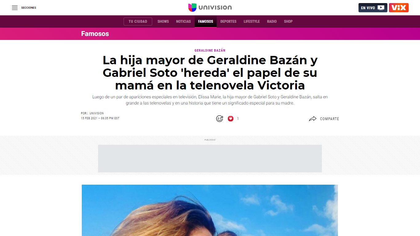 La hija mayor de Geraldine Bazán y Gabriel Soto debuta en telenovela ...