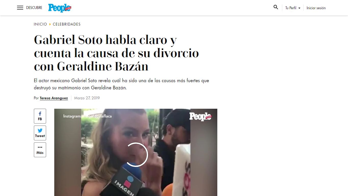 Gabriel Soto revela causa de su divorcio | People en Español